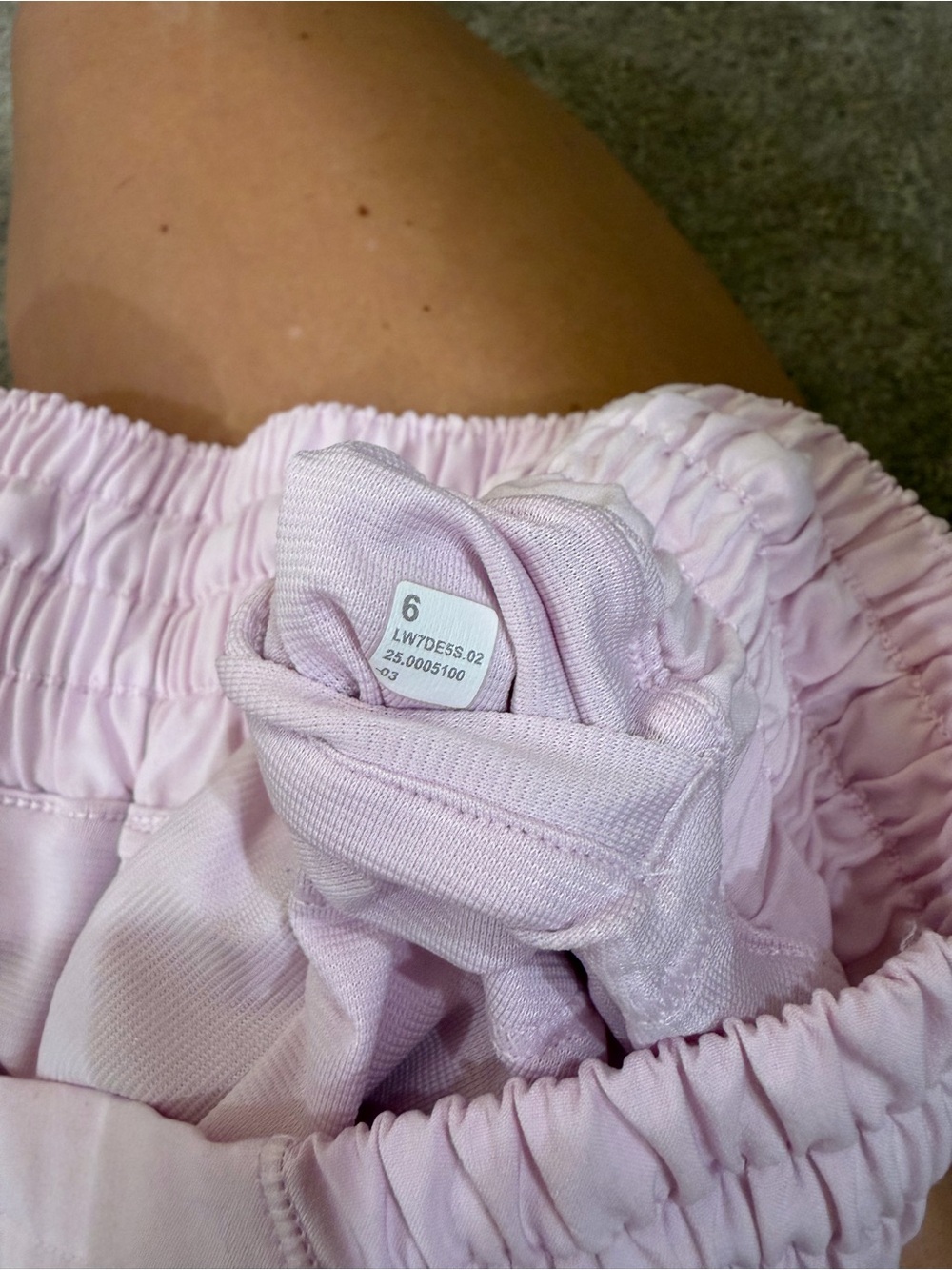 Women’s Light Pink Lululemon Shorts, Size 6 - Picture 3 of 4